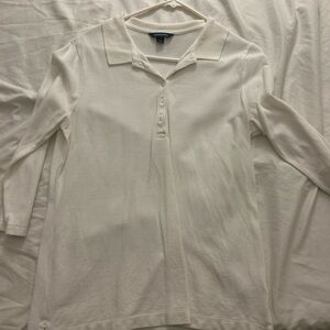Lands' End Cream Polo Shirt